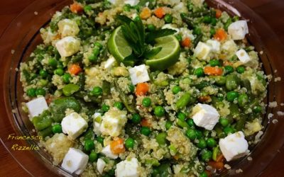 Quinoa con avocado e feta